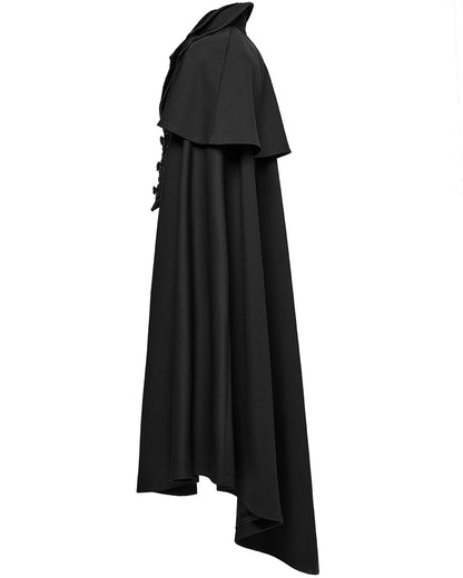 WY-1810DPM-BKM Mens Salazar Regency Gothic Vampire Cloak - Black
