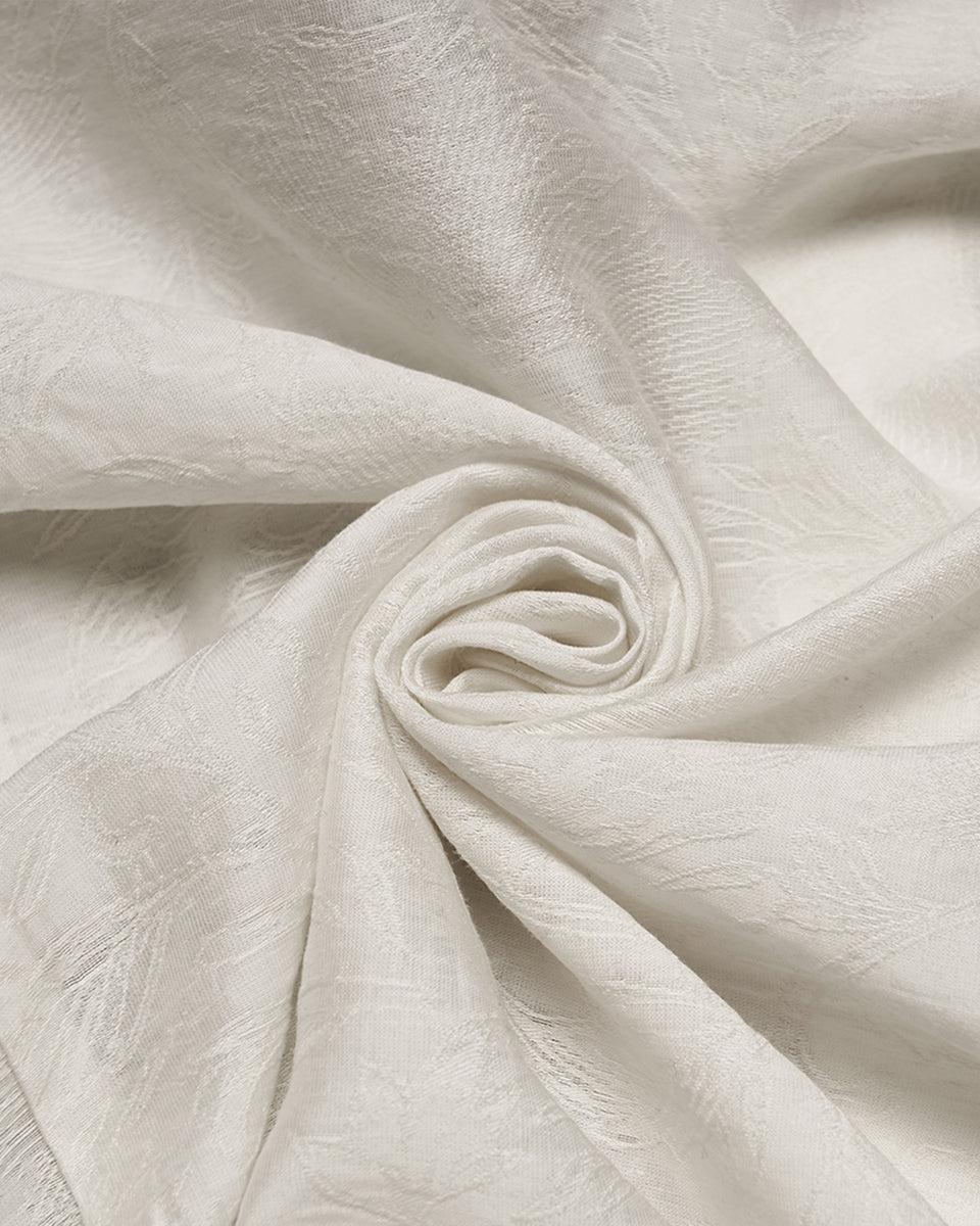 PR-WY-1952CCM-WHM Mens Gothic Steampunk Pleated Jacquard Dress Shirt - Vintage Off-White