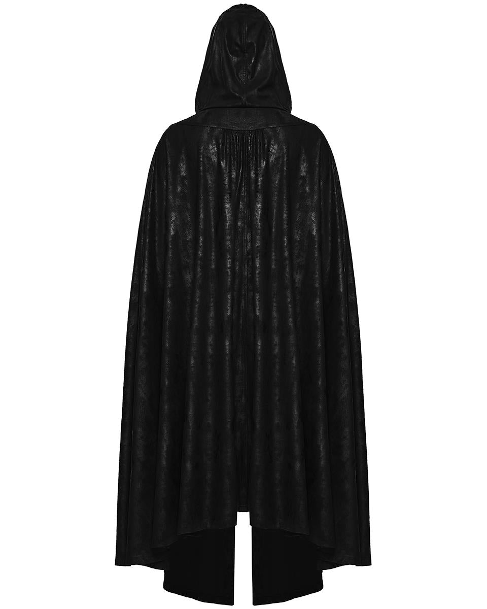 PR-WY-1959DPM-BKM Mens Long Dark Gothic Knight Hooded Batwing Cloak