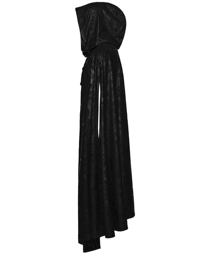 PR-WY-1959DPM-BKM Mens Long Dark Gothic Knight Hooded Batwing Cloak
