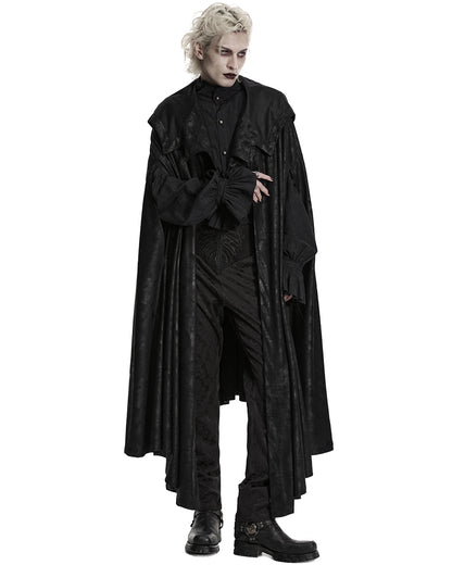 PR-WY-1959DPM-BKM Mens Long Dark Gothic Knight Hooded Batwing Cloak