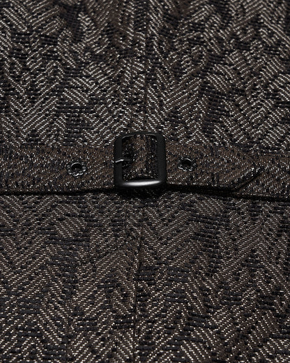 PR-WY-2014MJM-BKCOM Mens Dark Gothic Steampunk Jacquard Waistcoat Vest - Brown & Black