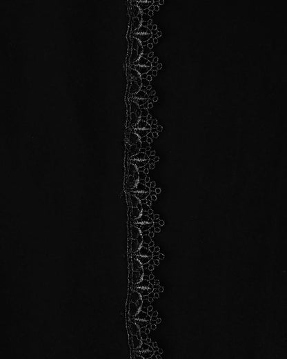 WQ-876BQF Womens Baroque Gothic Rose Embroidered Velvet Fishtail Skirt - Black