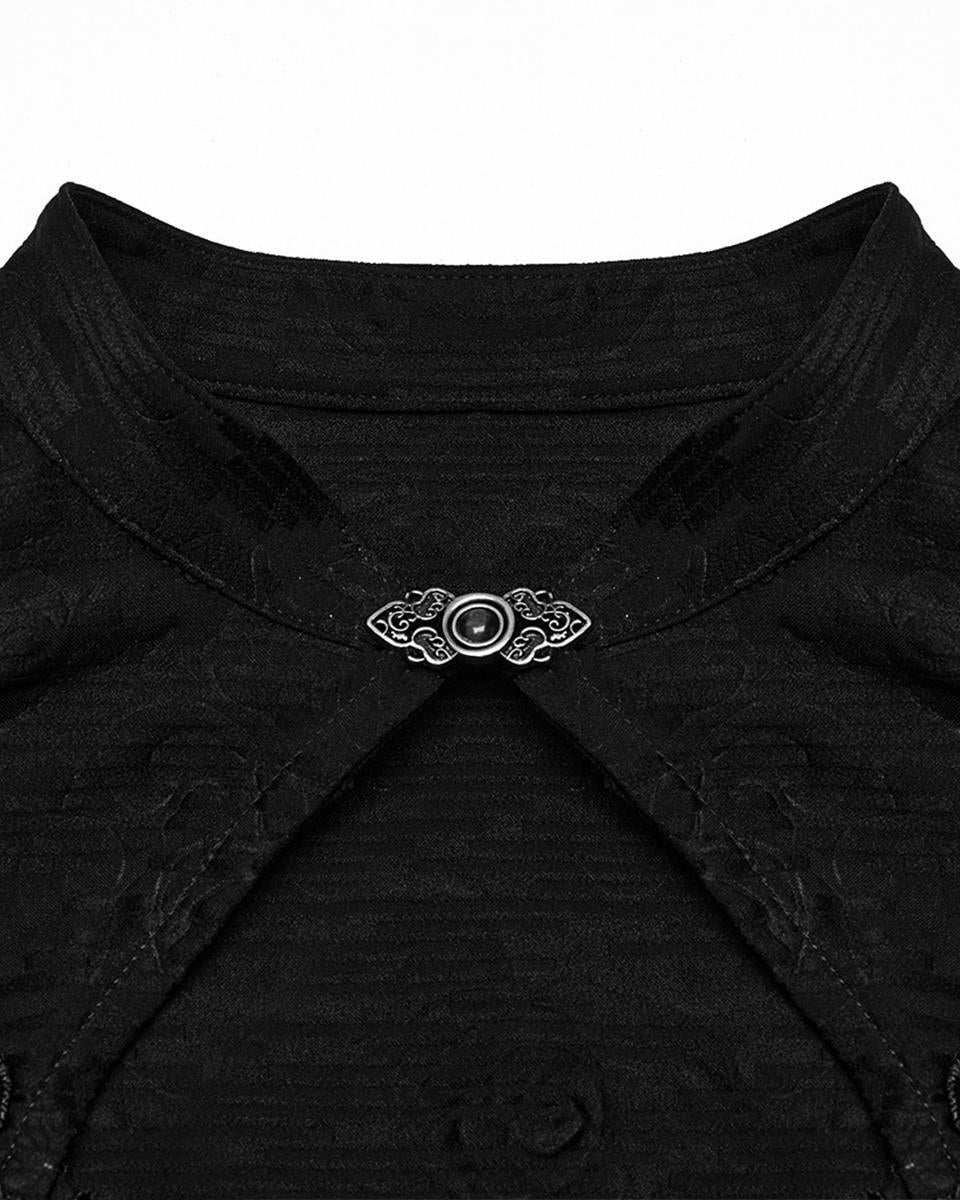 OQ-797LQF Daily Life Gothic Lolita Rose Jacquard Cheongsam Mini Dress