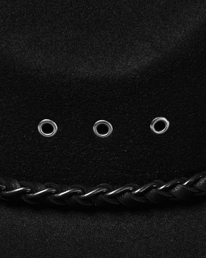 WS-860MZ Unisex Gothic Punk Skull & Chains Fedora Hat