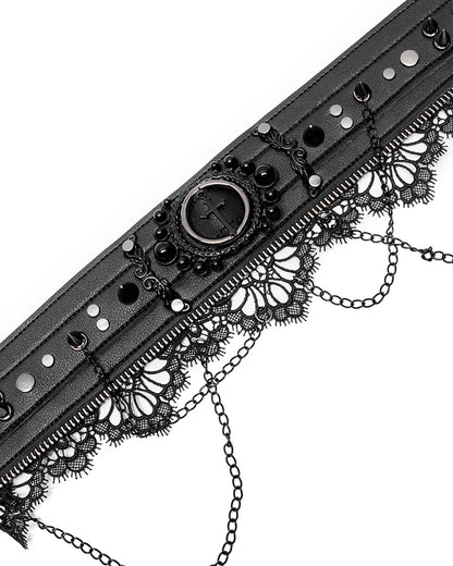 WLS-063 Pyon Pyon Womens Dark Steampunk Lolita Choker Collar