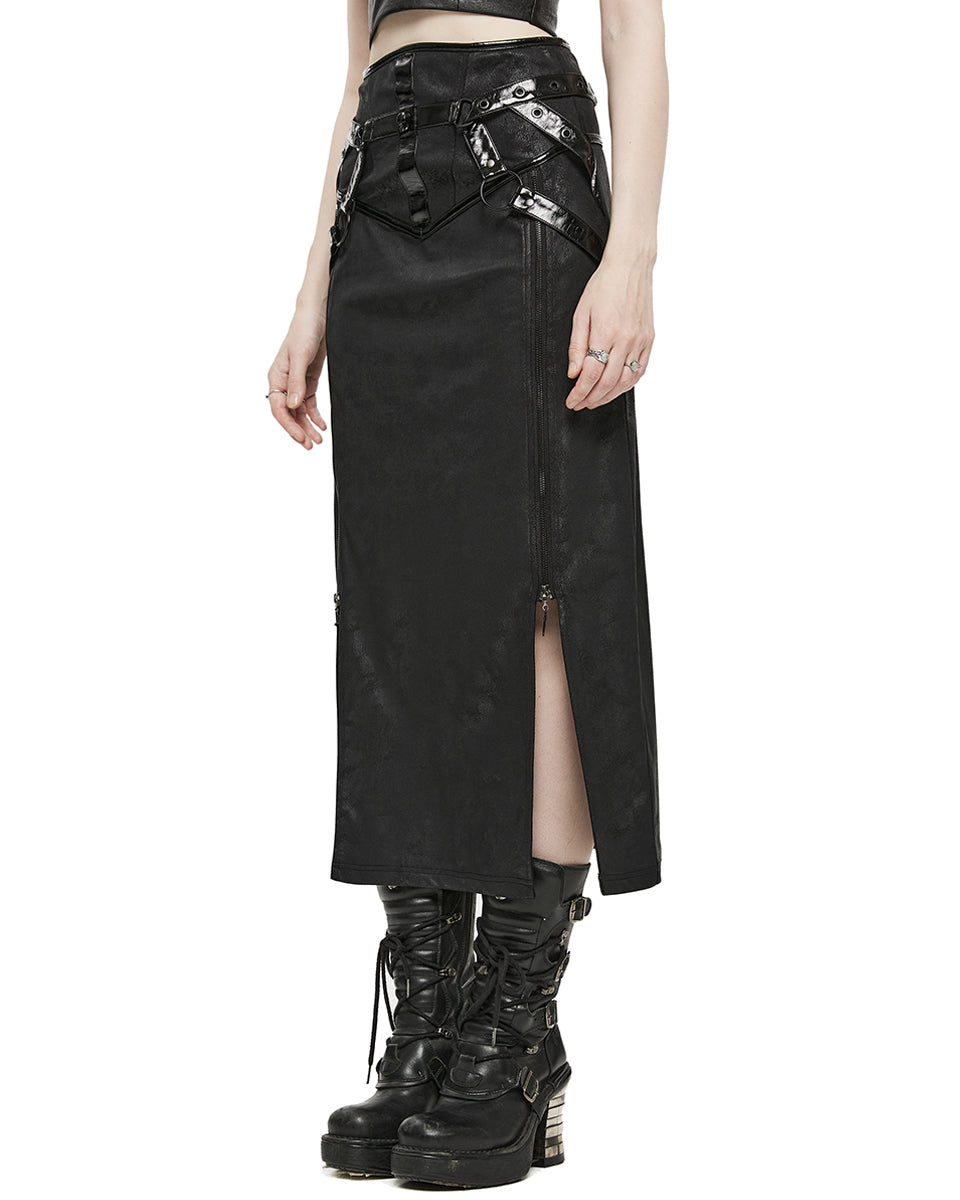 OPQ-1378 Daily Life Apocalptic Cyberpunk Strapping Skirt