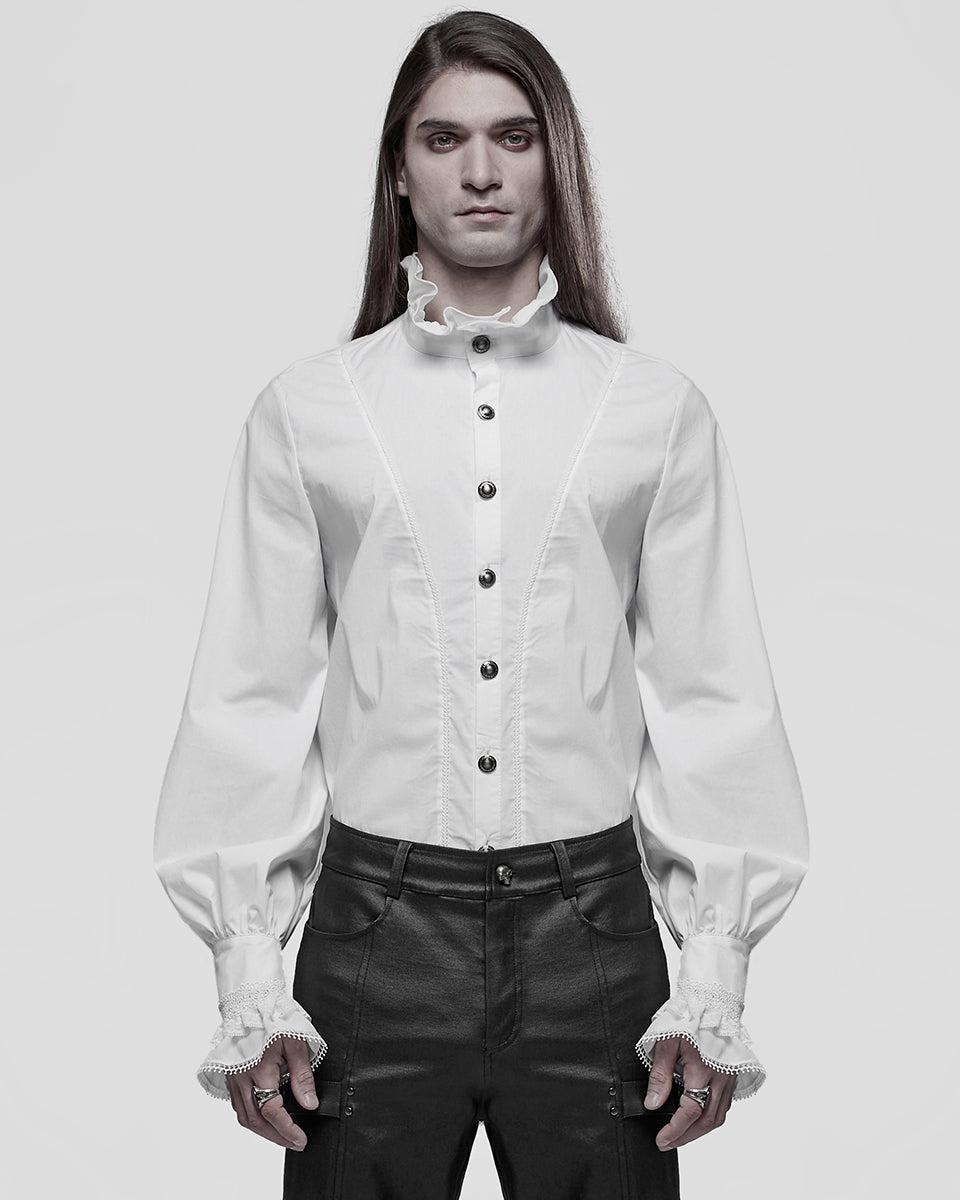 WY-1320 Mens Gothic Aristocrat Shirt - White