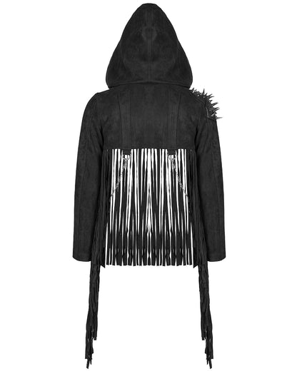 Y-667 Mens Apocalyptic Punk Cropped Hooded Biker Jacket