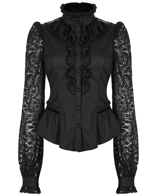 WY-1431 Womens Romantic Gothic Lace Sleeves Blouse Top – Punk Rave