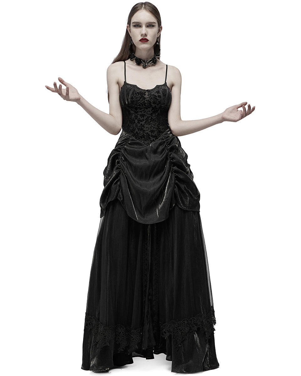 WQ-557 Womens Baroque Gothic Devore Wedding Prom Dress Punk Rave WQ-557 Womens Baroque Gothic Devore Wedding Prom Dress Punk Rave