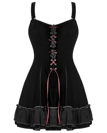 WQ-569 Womens 2 Piece Gothic Velvet Dress & Mesh Bolero Set