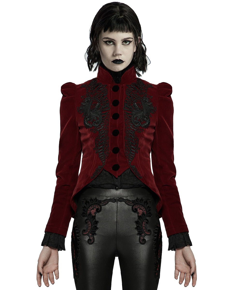 Womens red steampunk on sale jacket