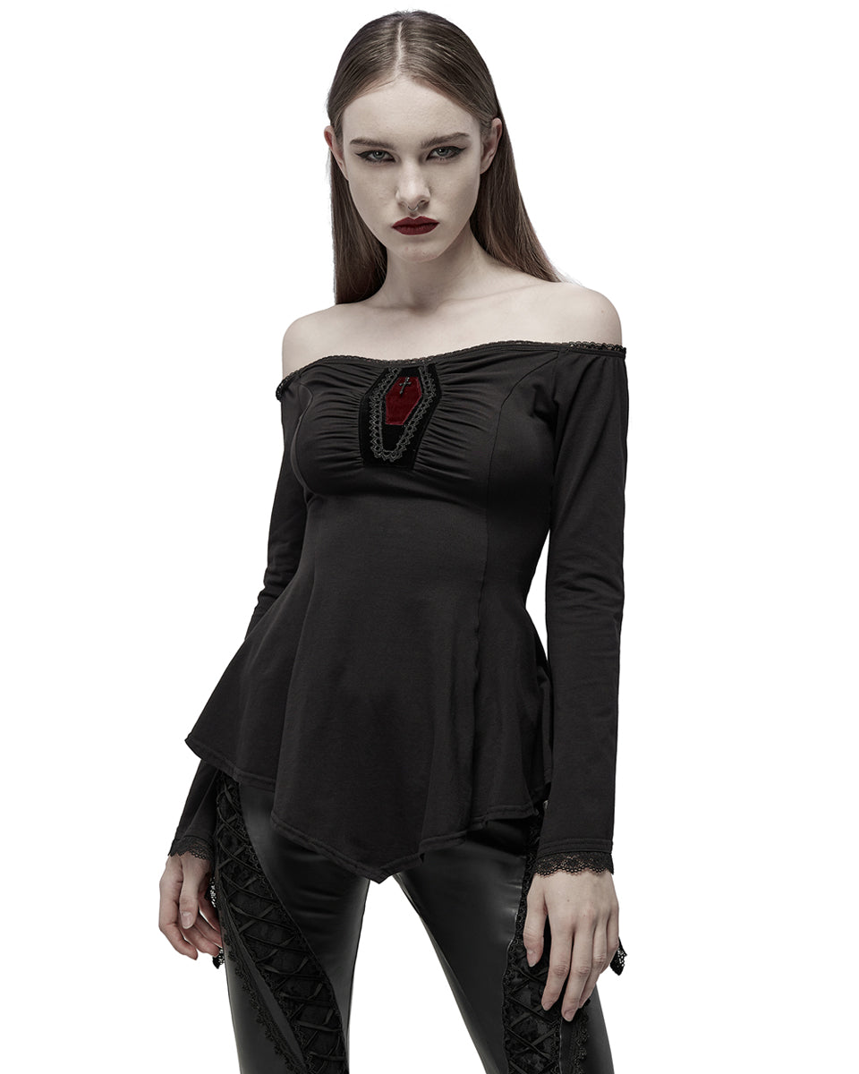 WT-691 Womens Gothic Casket Tunic Top