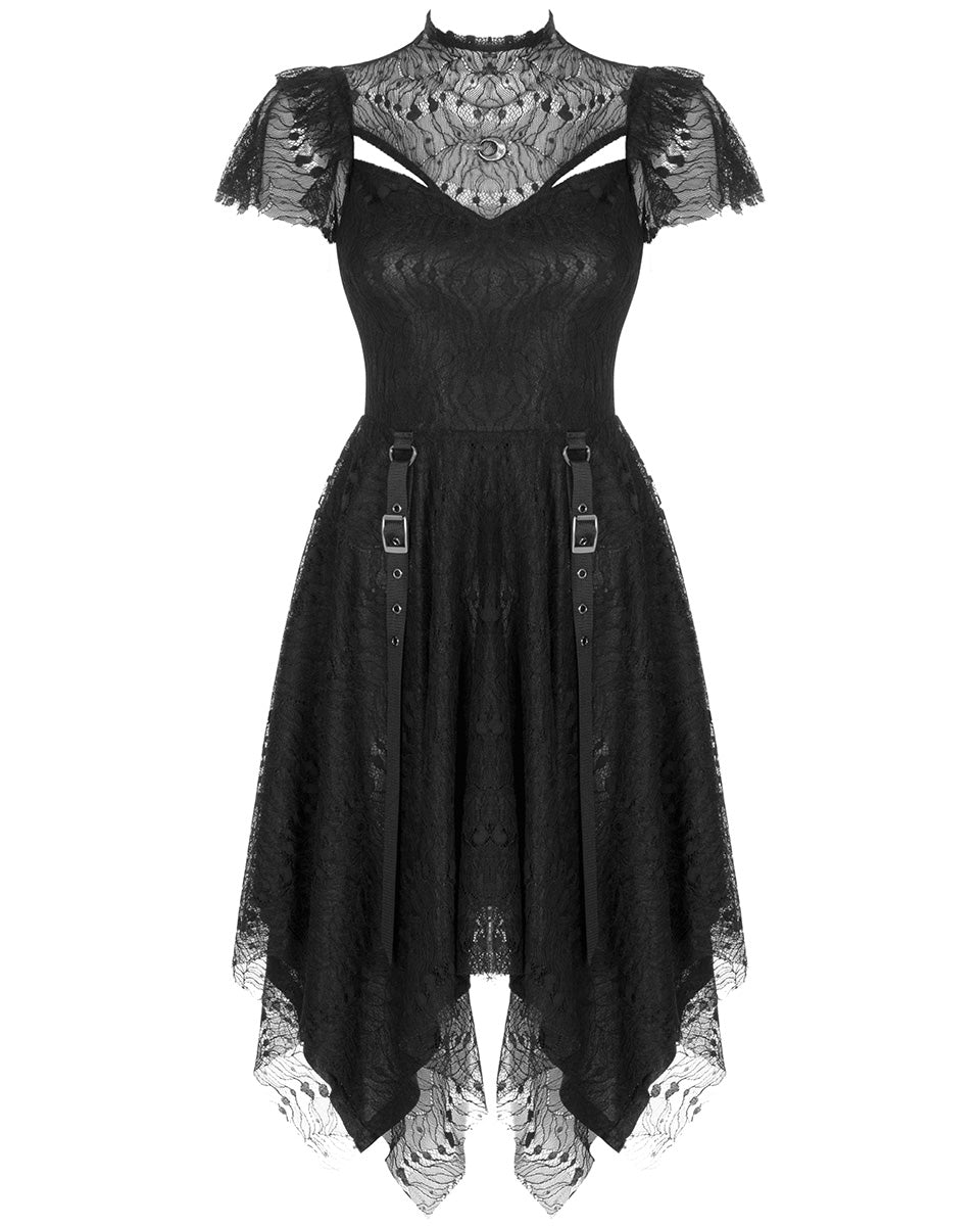 Enchanterine Womens Gothic Witch Lace Dress