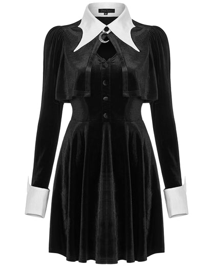 Q474 Incantine Gothic Lolita Witch Dress - Black Velvet