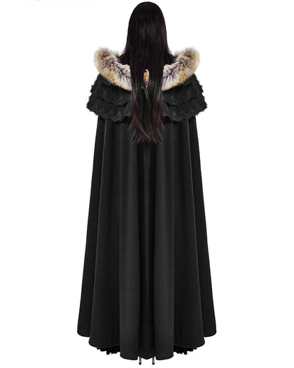 Y-673 Winterfell Womens Cloak - Black