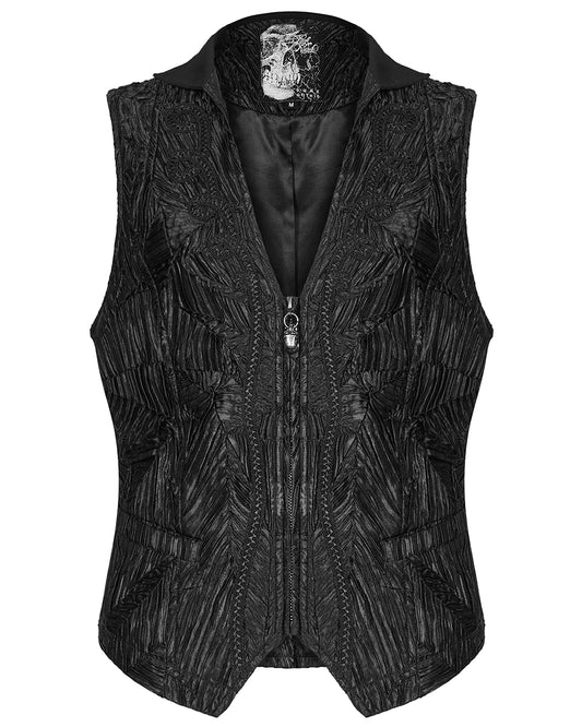 WY-1281 Alasandyre Mens Gothic Pleated Waistcoat Vest