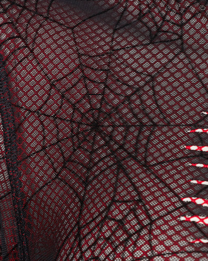WT-695 Arachnaphilia Womens Shredded Mesh Top - Red