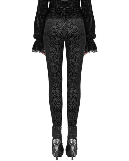 WK-464 Womens  Gothic Devore Leggings