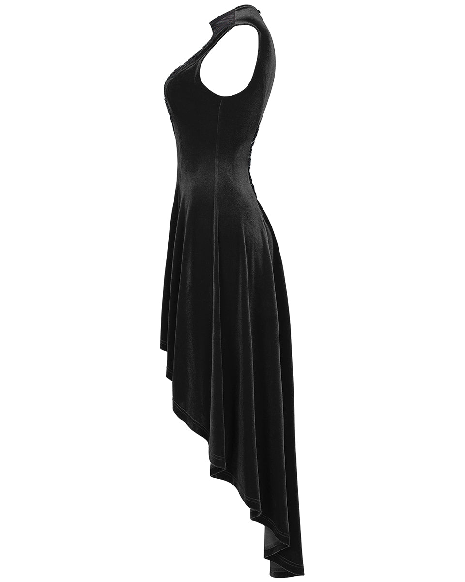 WQ-523-BK Gothic Evening Dress - Black