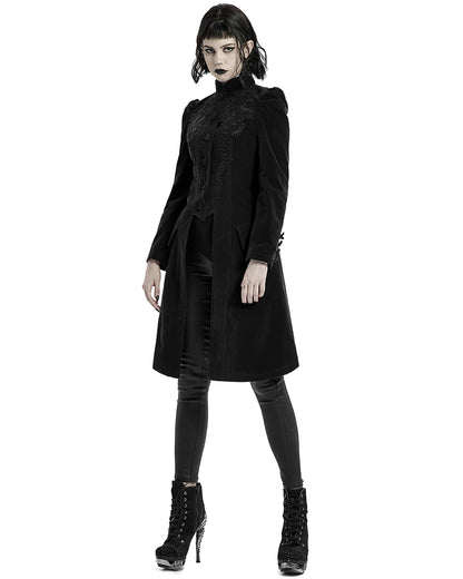 WY-1306 Womens Vespertine Mid-Length Coat - Black