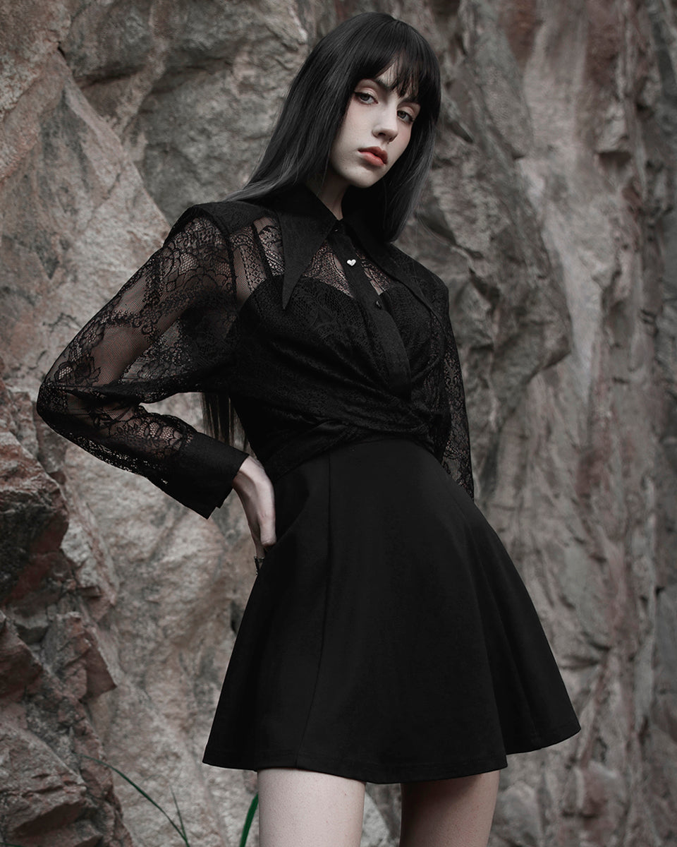OPY-651 Daily Life Casual Gothic Lolita Lace Blouse Top