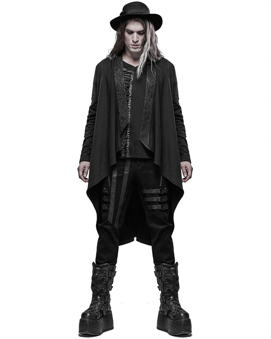 WY-1323 Agent Of Chaos Mens Apocalyptic Gothic Cloak Jacket