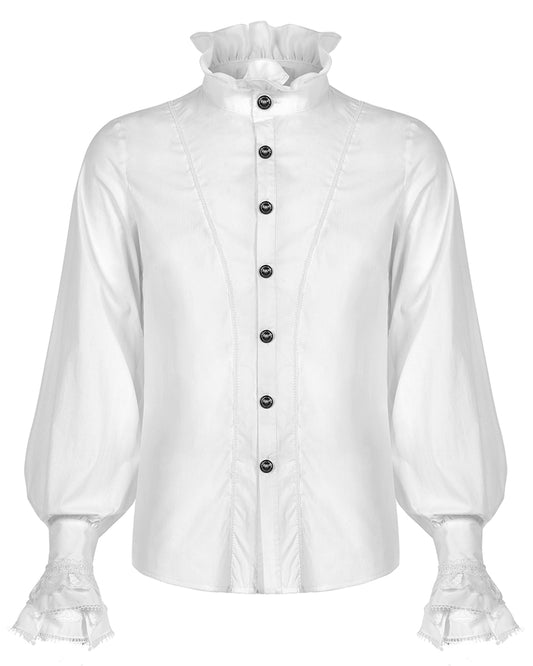 WY-1320 Mens Gothic Aristocrat Shirt - White
