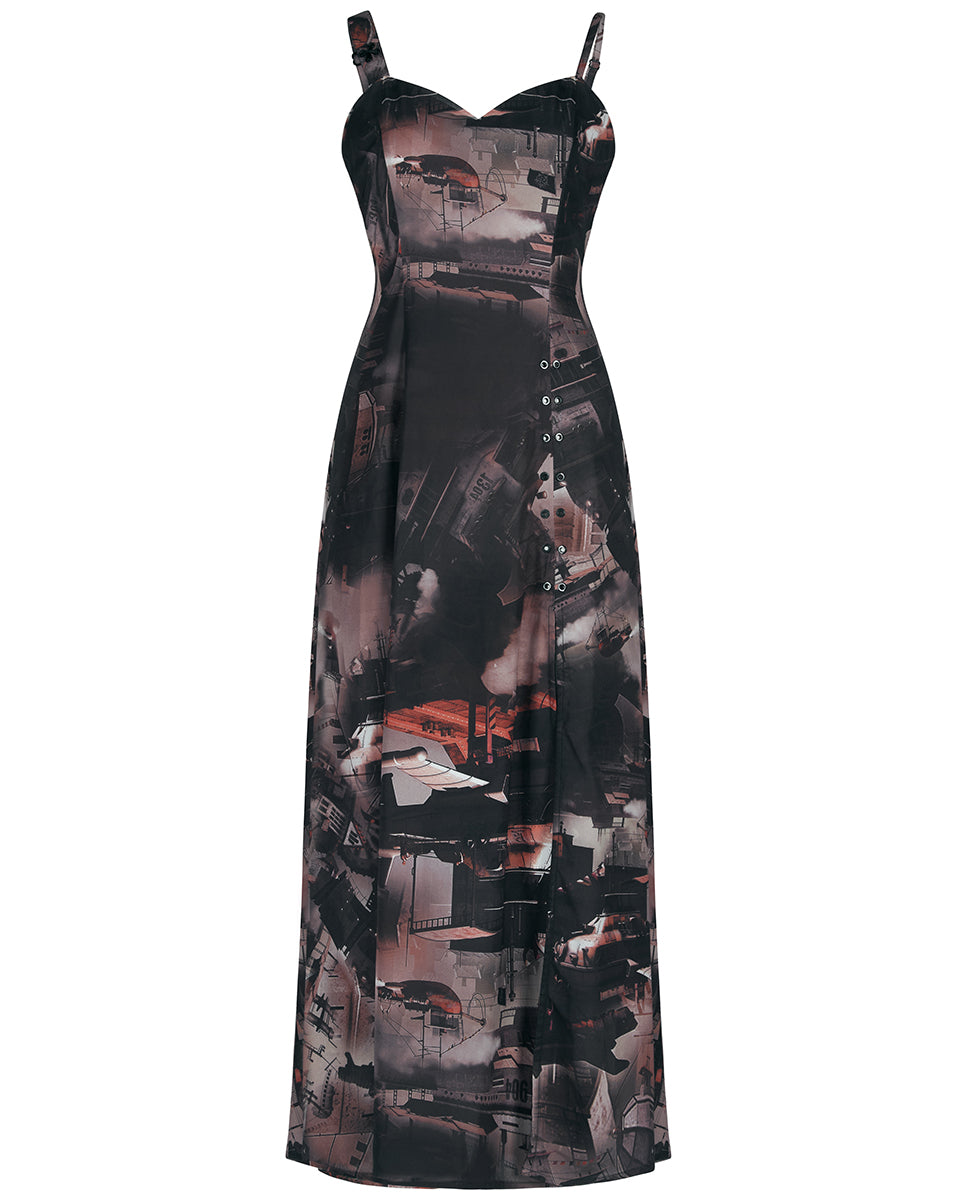 OPQ-1147 Daily Life Dream Age Wasteland Apocalyptic Maxi Dress