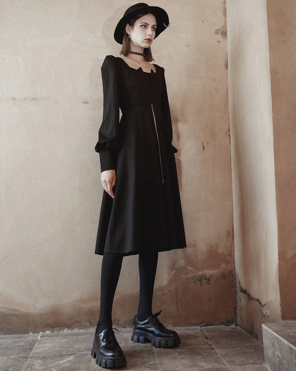 gothic midi dress Angelique' Gothic Midi Dress