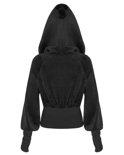 OPY-488 Daily Life Urban Occult Gothic Velvet Witch Hoodie