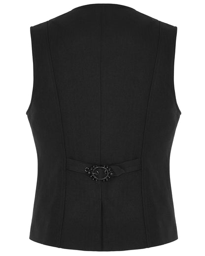 WY-1443 Mens Dark Gothic Spliced Jacquard Waistcoat Vest