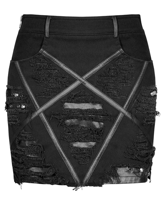 WQ-537 Utoxica Womens Apocalyptic Goth Skirt