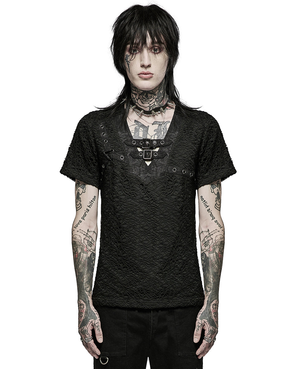 WT-704 Mens Apocalyptic Punk Mesh Tee