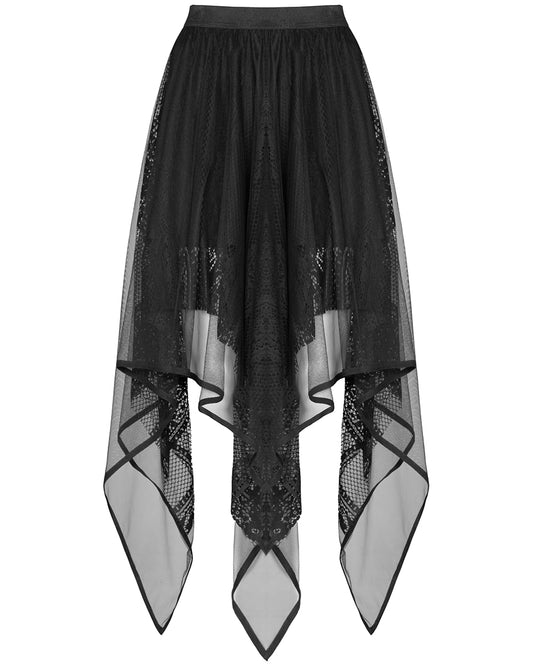 OPQ616 Bewitched Womens Gothic Witch Handerkchief Skirt