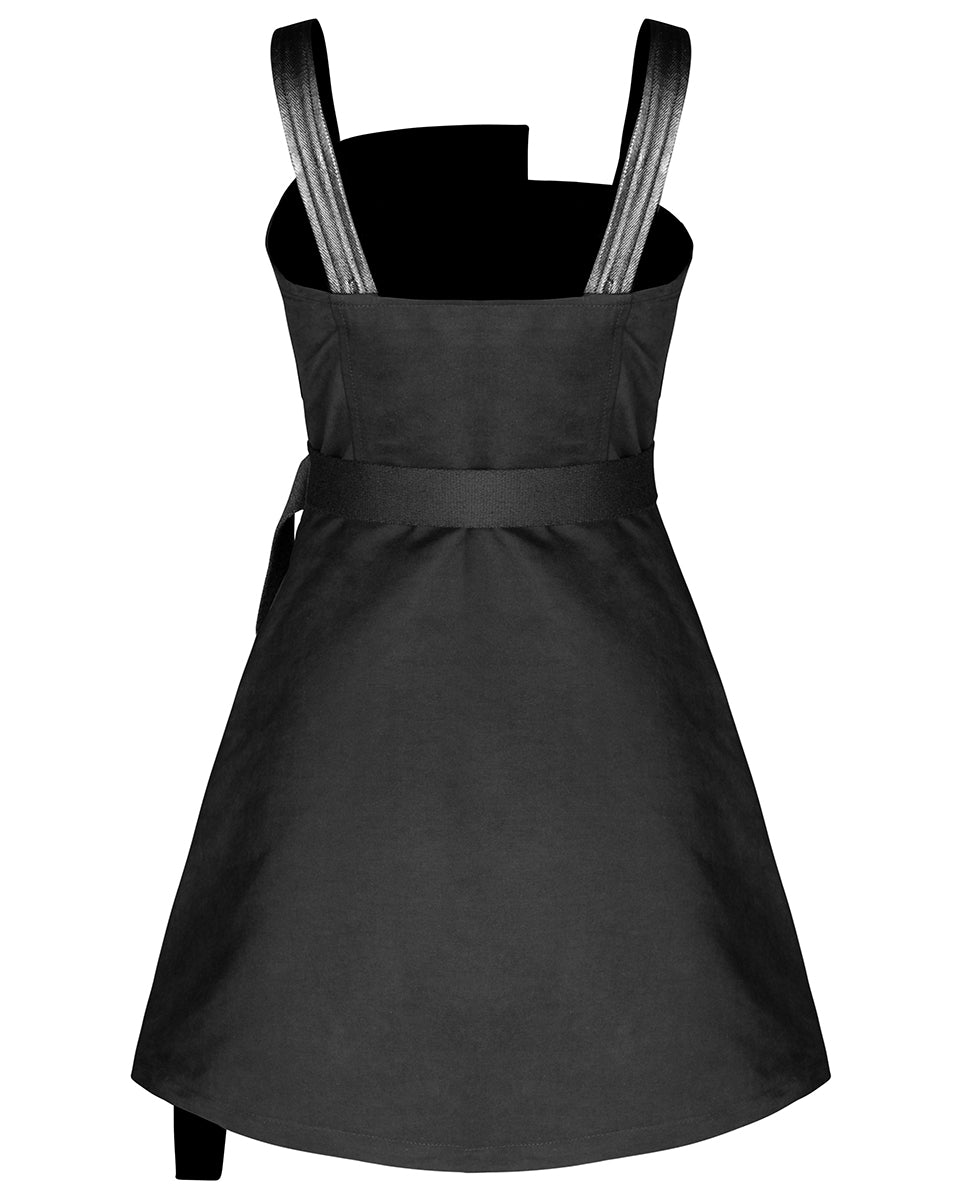 OPQ674 Daily Life Dark Militia Series Asymmetric Slip Dress