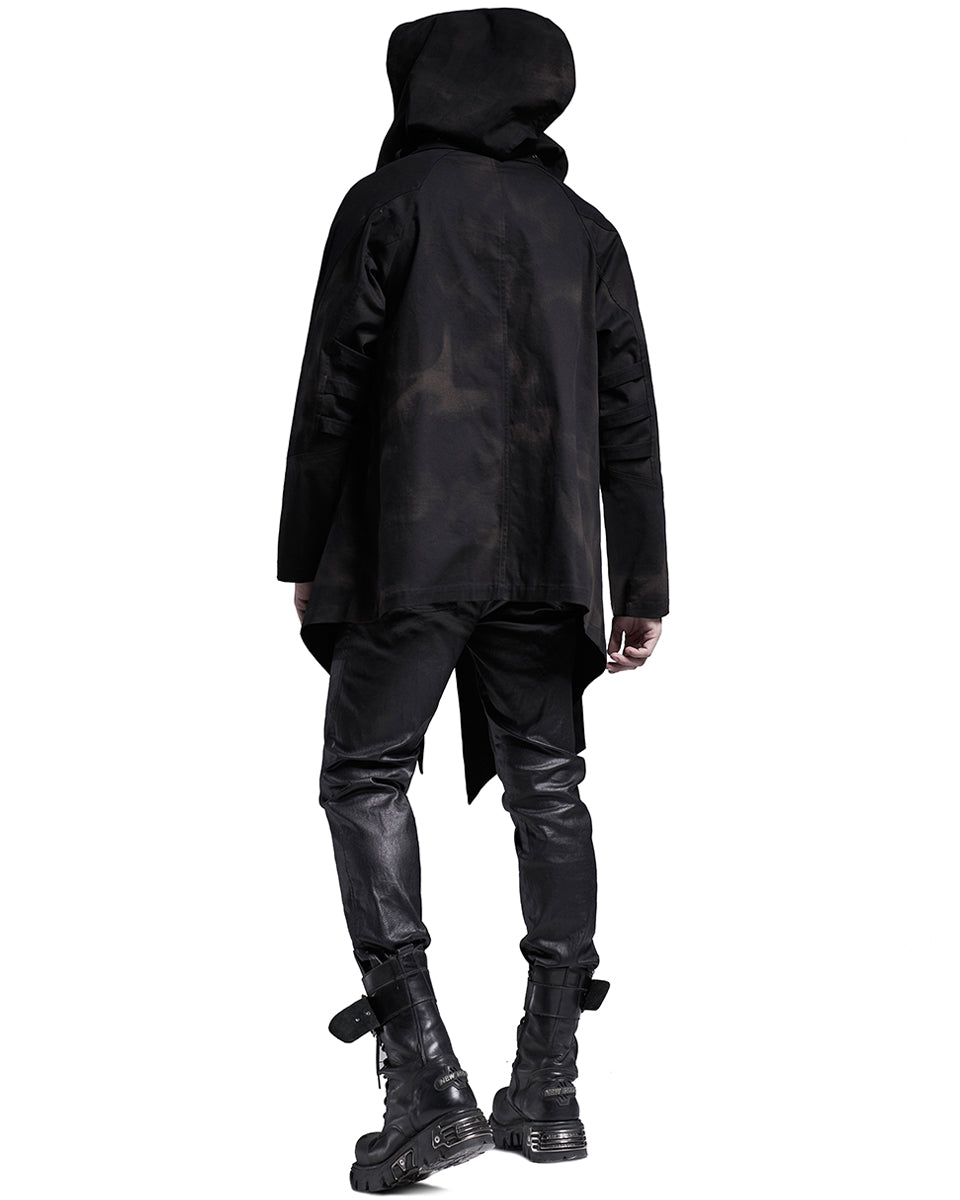 WY-1289 Dunestalker Mens Apocalyptic Hooded Cloak Jacket