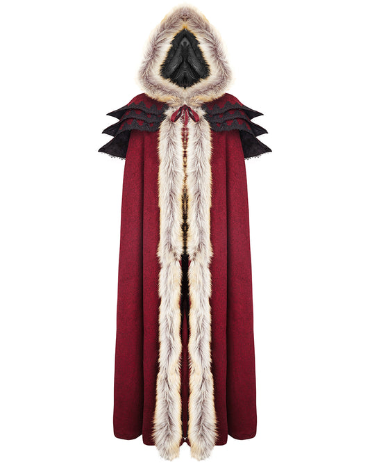 Y-673 Winterfell Womens Cloak - Red