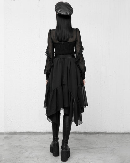 Daily Life Urban Occult Retrogothic Chiffon Witch Dress