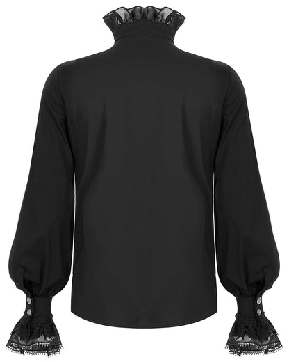 WY-1320 Mens Gothic Aristocrat Shirt - Black