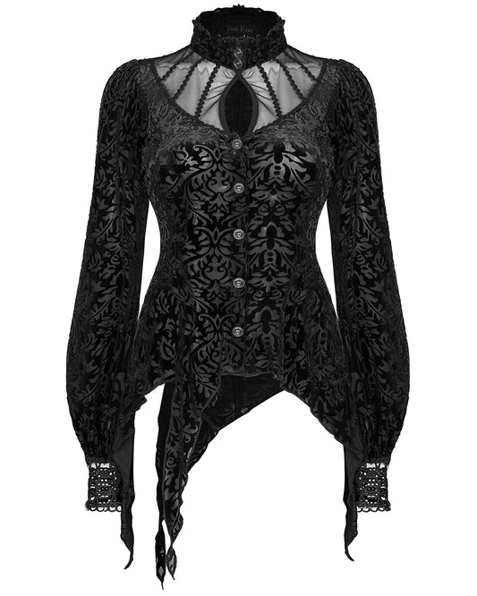WY-1300 Oleandra Womens Baroque Gothic Blouse Top