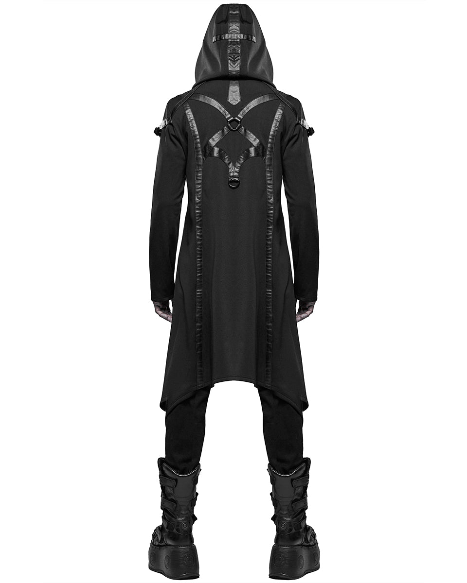 WY-1340 Utopica Mens Apocalyptic Gothic Hooded Jacket