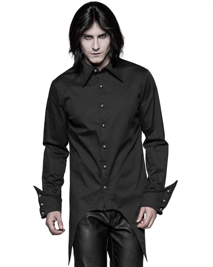 Y-907 Acheron Mens Gothic Shirt - Black