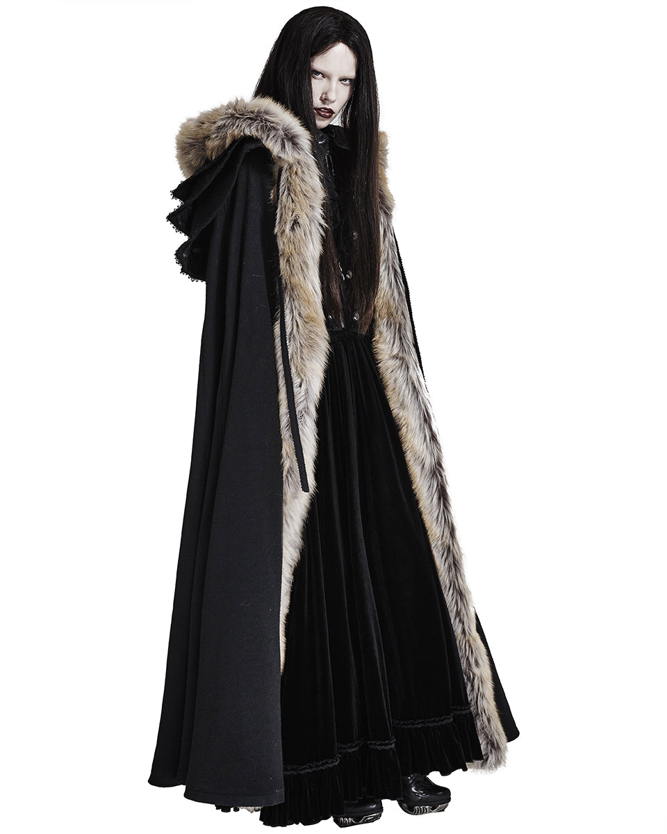 Y-673 Winterfell Womens Cloak - Black