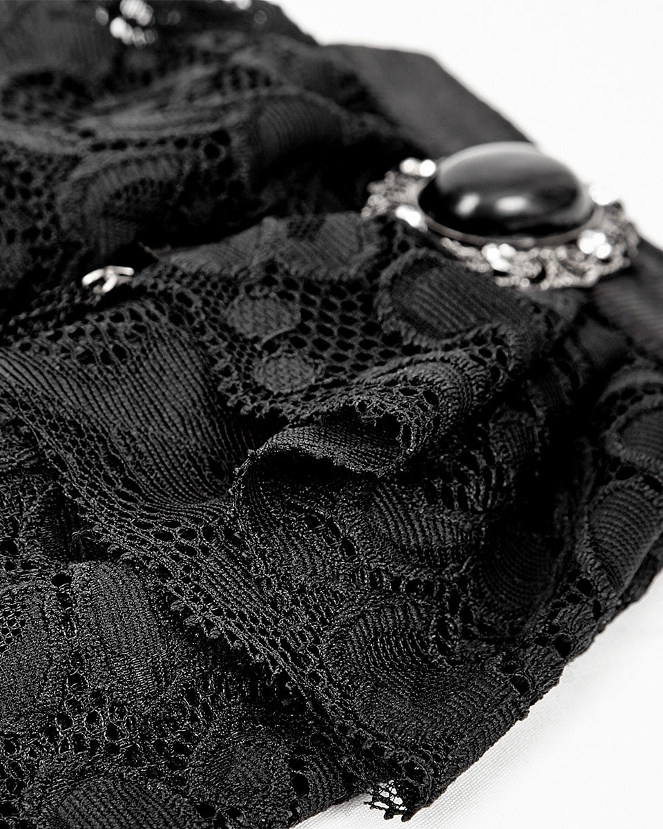 S173 Regency Jabot Cravat - Black