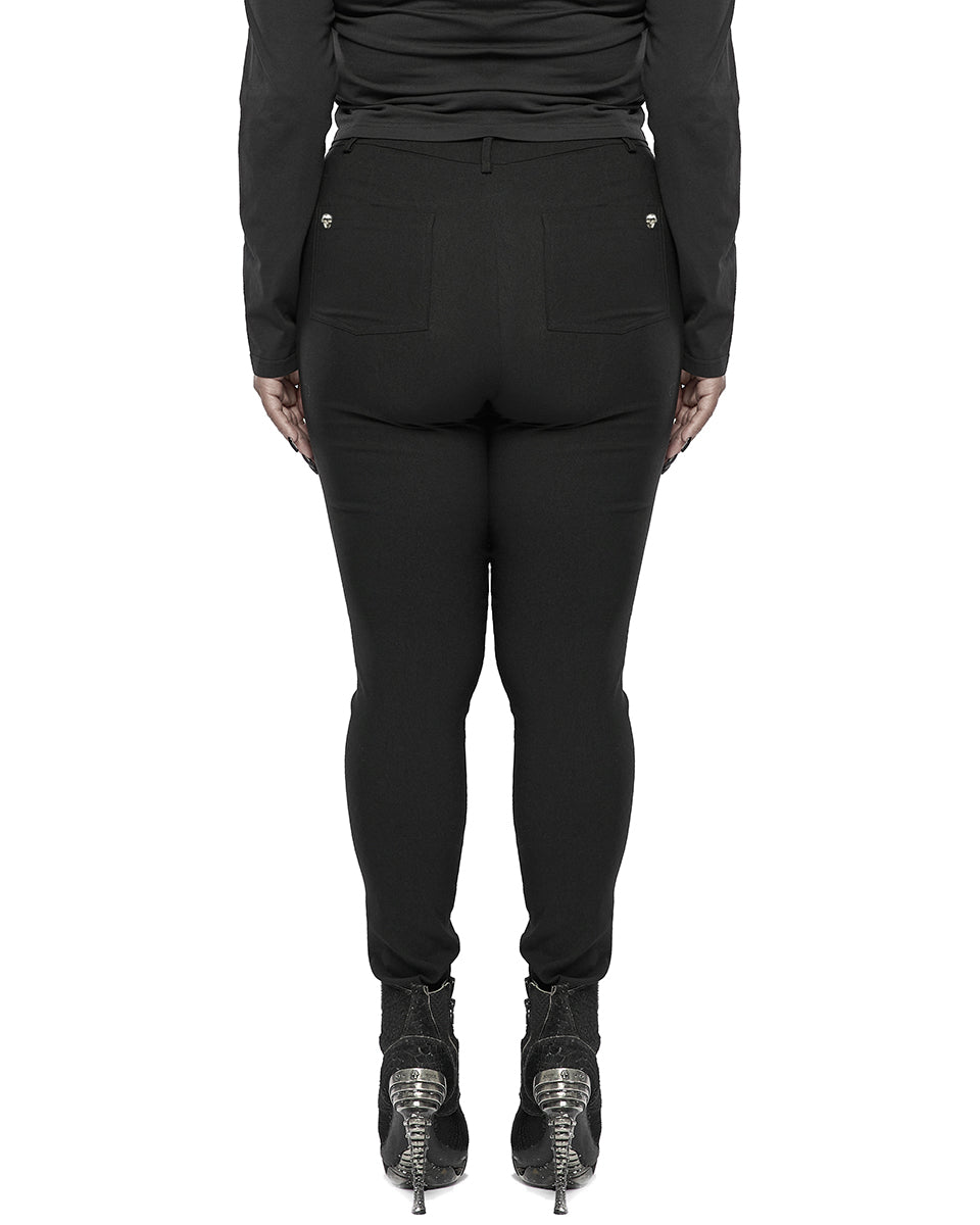 DK-515 Plus Size Womens Gothic Lacing Leggings