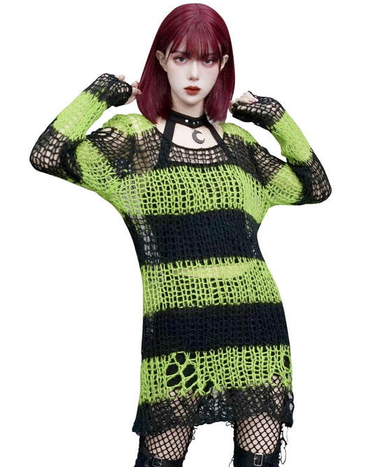 PUNK RAVE Fishnet Drop Top Neon  ANDERSARTIG - Gothic Fashion