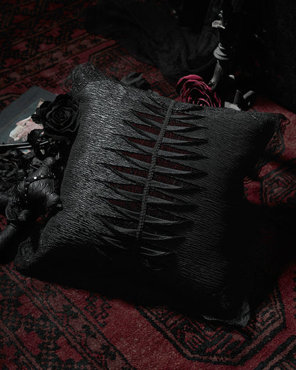 JZ-001 Gothic Home Eternal Flame Filled Cushion - Black & Red