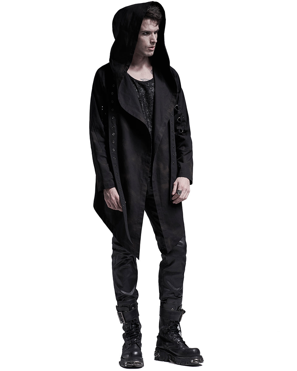 WY 1289 Dunestalker Mens Apocalyptic Hooded Cloak Jacket